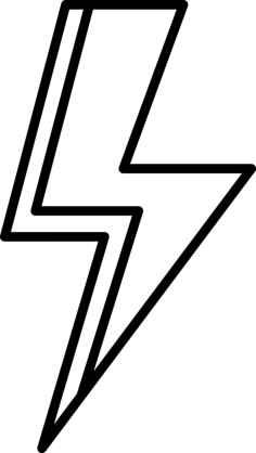 Big Lightning Tracing Svg Vector, Free Vectors File